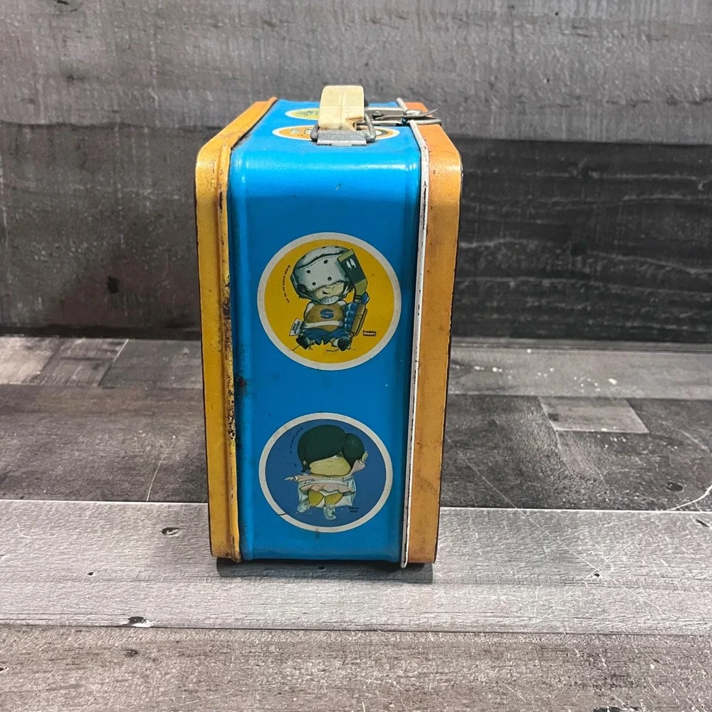 Vintage 1972 Sport Skwirts Metal Lunch Box Ohio Art Jimmy Blooper Frankie Fumble